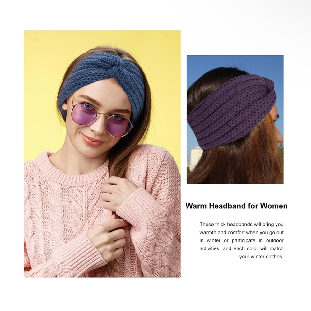 Handmade Knit Twist Ear Warmer Headband (NEW) - Picture 3 of 6